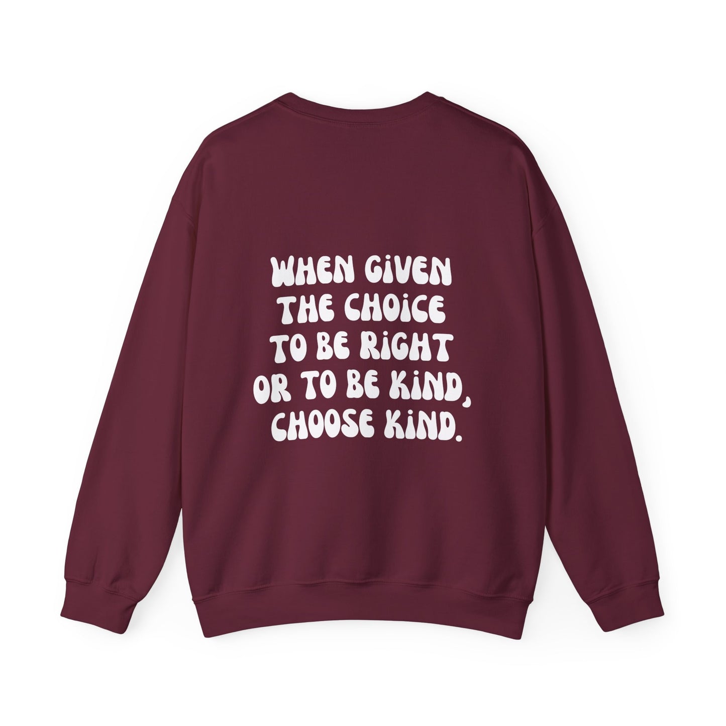 Choose Kindness | Yin Yang Inspirational Positive Quote Hoodie | Retro Vibes Trippy Hippie Aesthetic Pullover Sweatshirt